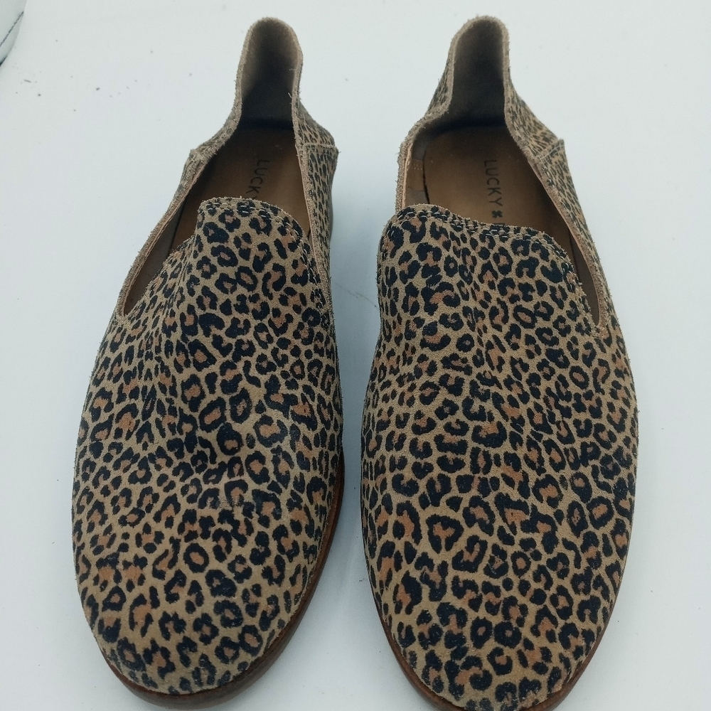 Lucky Brand Cahill Cheetah Print Soft Genuine Leather Upper Loafers 6